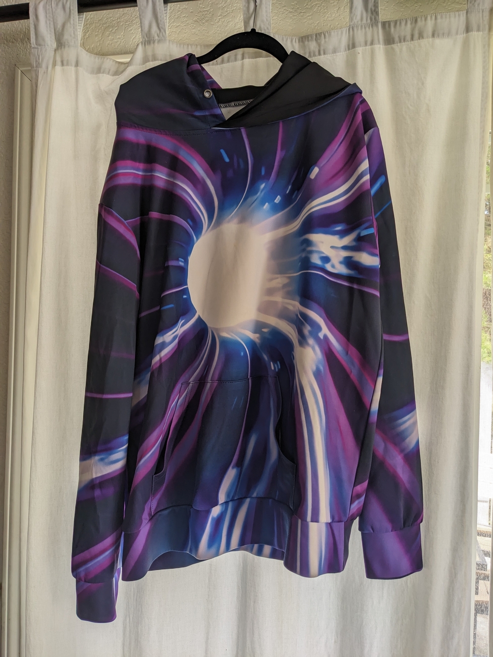 Men's Abstract Galaxy Pullover Hoodie - Purple/Blue